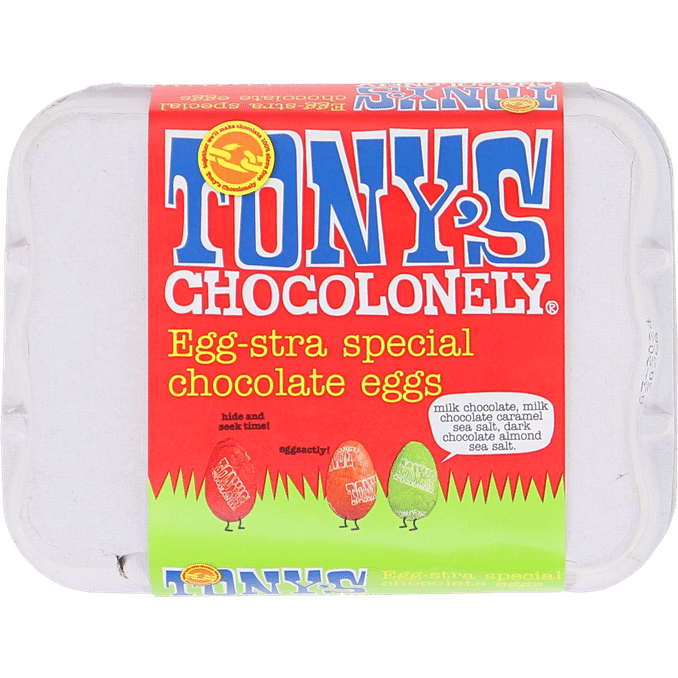 Tony´s Chocolonely Chokladägg 12-pack