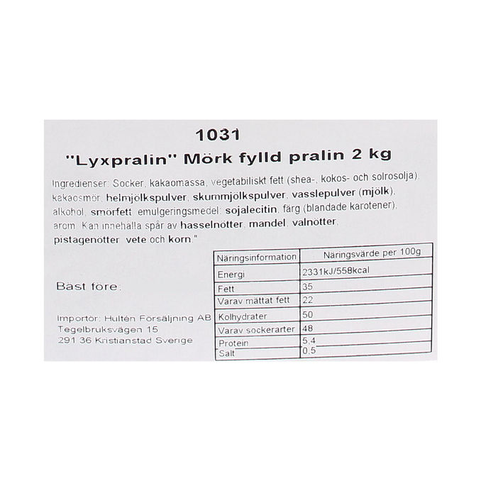 Hultén Lyxpraliner Mörk