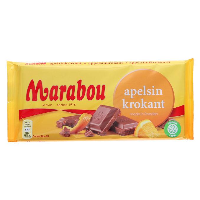 Marabou Suklaalevy Appelsiinikrokantti