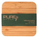 Pure Style Bambus-Aufbewahrungsbox mit Spiegel (hellgrau)