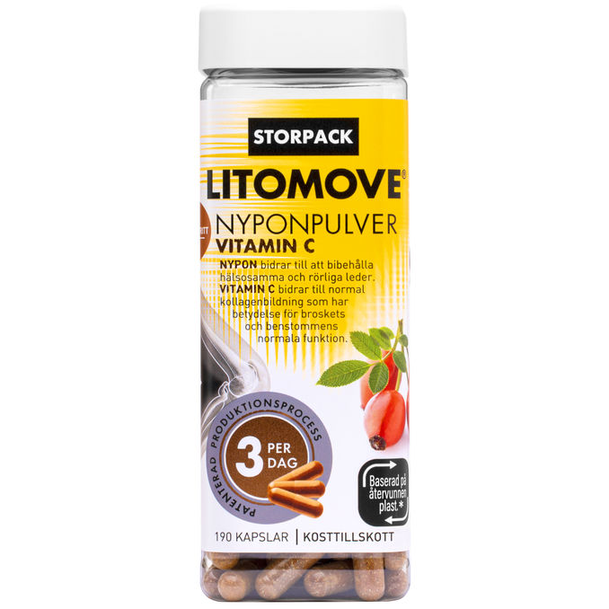Litomove Nyponpulver C-Vitamin Kapslar 
