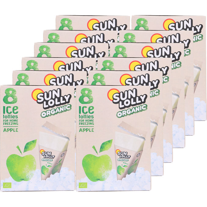 Sun Lolly Isglass Äpple Eko 12-pack