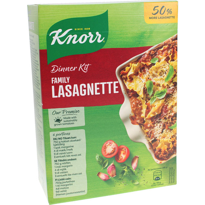 Knorr Ateria-aines Lasagnette 