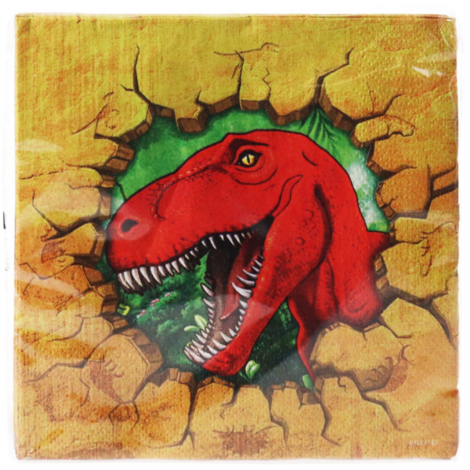 Folat Dinosaurier Servietten, 16er Pack