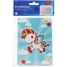 Folat Einhorn Einladungskarten, 8er Pack
