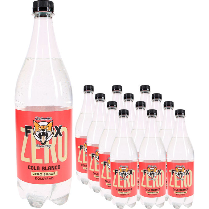 Läs mer om Fox Läsk Zero Cola Blanco 12-pack