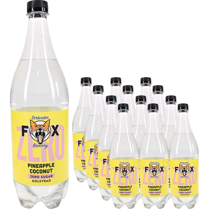 Fox Läsk Zero Pineapple Coconut 12-pack