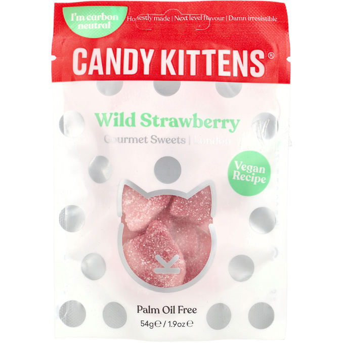 Candy Kittens Veganes Fruchtgummi Wild Strawberry (Probiergröße)