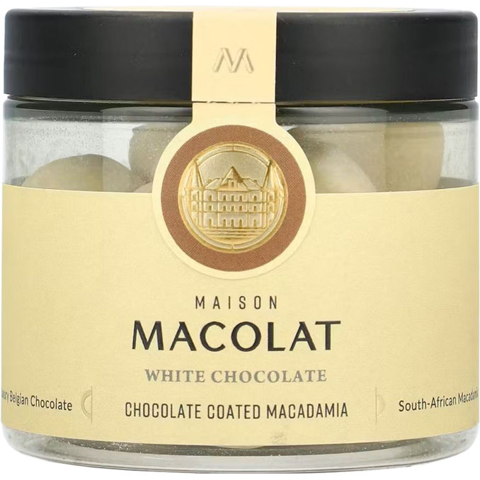 Maison Macolat Macadamia Nüsse in weißer Schokolade