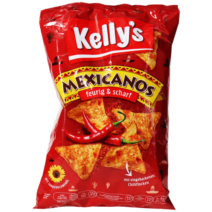 Kelly's Tortilla Chips feurig & scharf