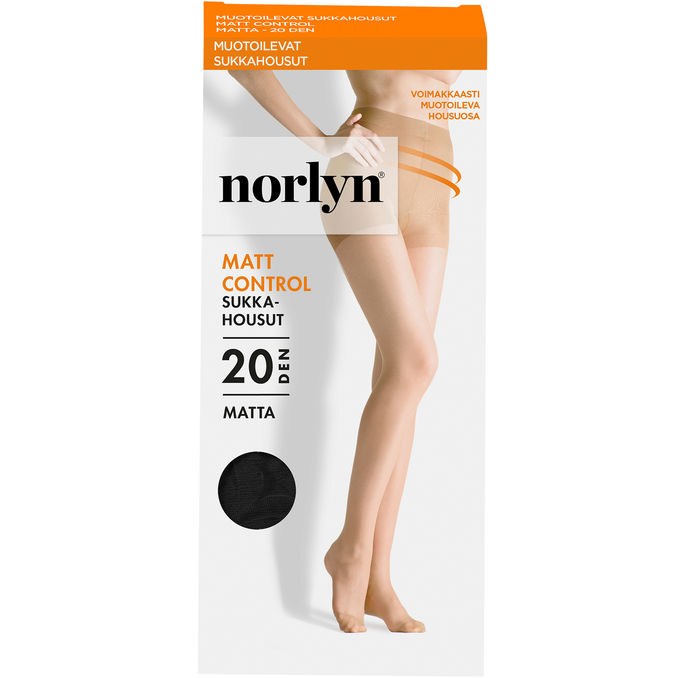 Norlyn Sukkahousut 20 Den 36-40 Musta