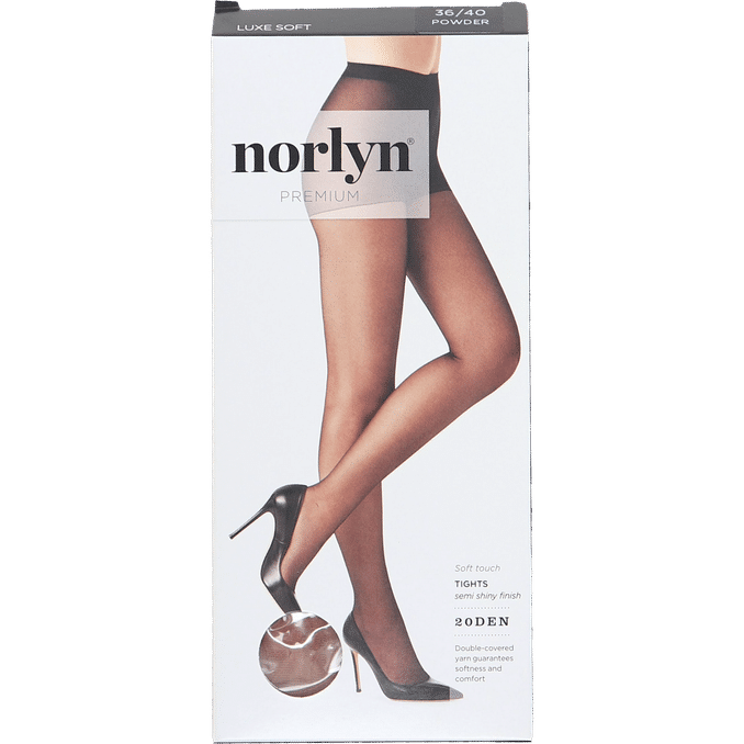 Norlyn 2 x Strumpbyxa 20 Den Luxe Soft Powder 36-40