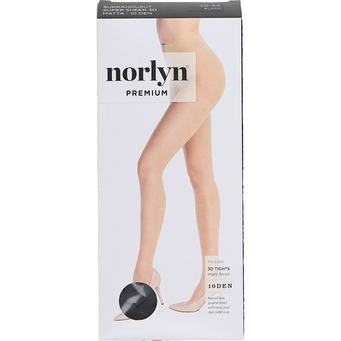 Norlyn Premium Super Sheer Tights Black Stl 40-44 5-pack