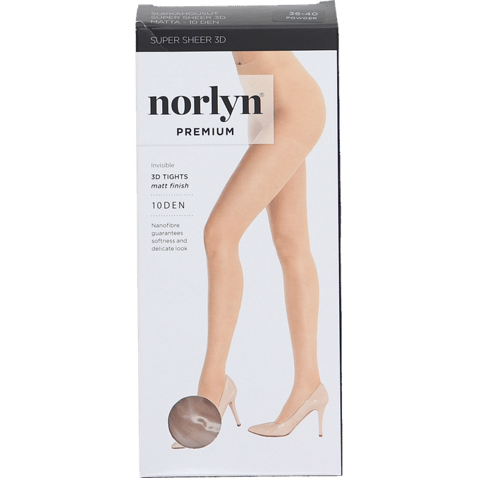 Norlyn Premium Super Sheer Tights Powder Stl 36-40