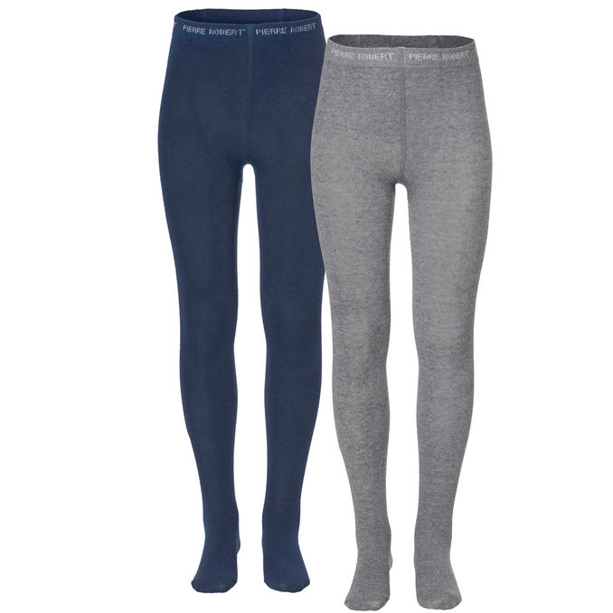2stk Pierre Robert Bomulds Strømpebukser Str. 122-128