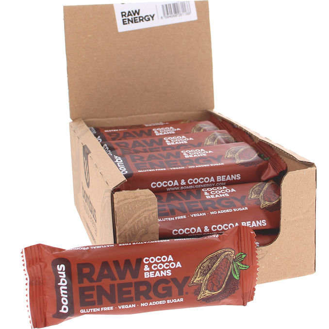 Bombus Raw Energy Raw Energibars Kakao & Kakaobönor 20-pack 