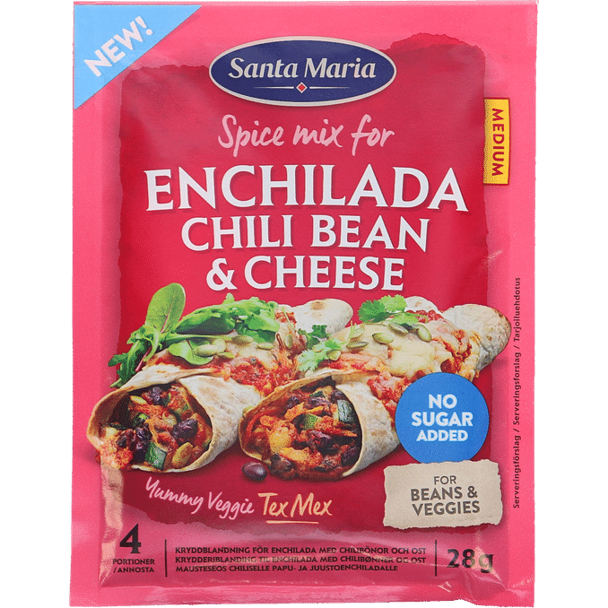 Santa Maria 3 x Chili Bean & Cheese Enchilada Kryddmix