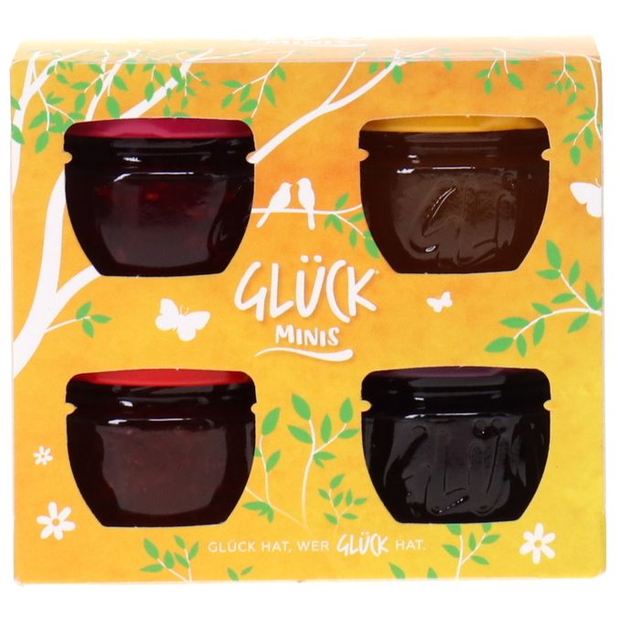 Glück Minis Fruchtaufstrich, 4er Pack
