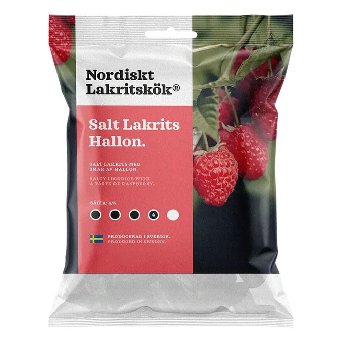 Nordiskt Lakritskök Saltet Lakrids m. Hindbær 120 g