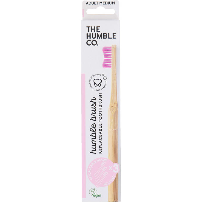 The Humble Co. Tandborste Utbytbart Huvud Medium 3pack