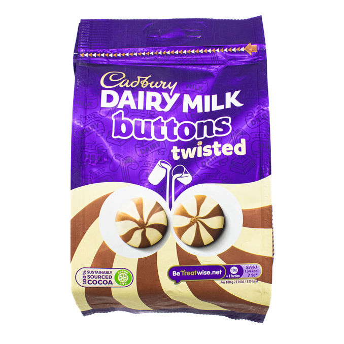 Cadbury Dairy Milk Buttons Twisted 105g, 105g from Cadbury | Motatos