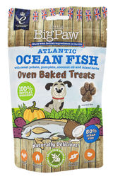 Bedst før: 13.02.2027 Little Big Paw Ovnbagte Hundegodbidder Fisk, Sød Kartoffel, m.m.