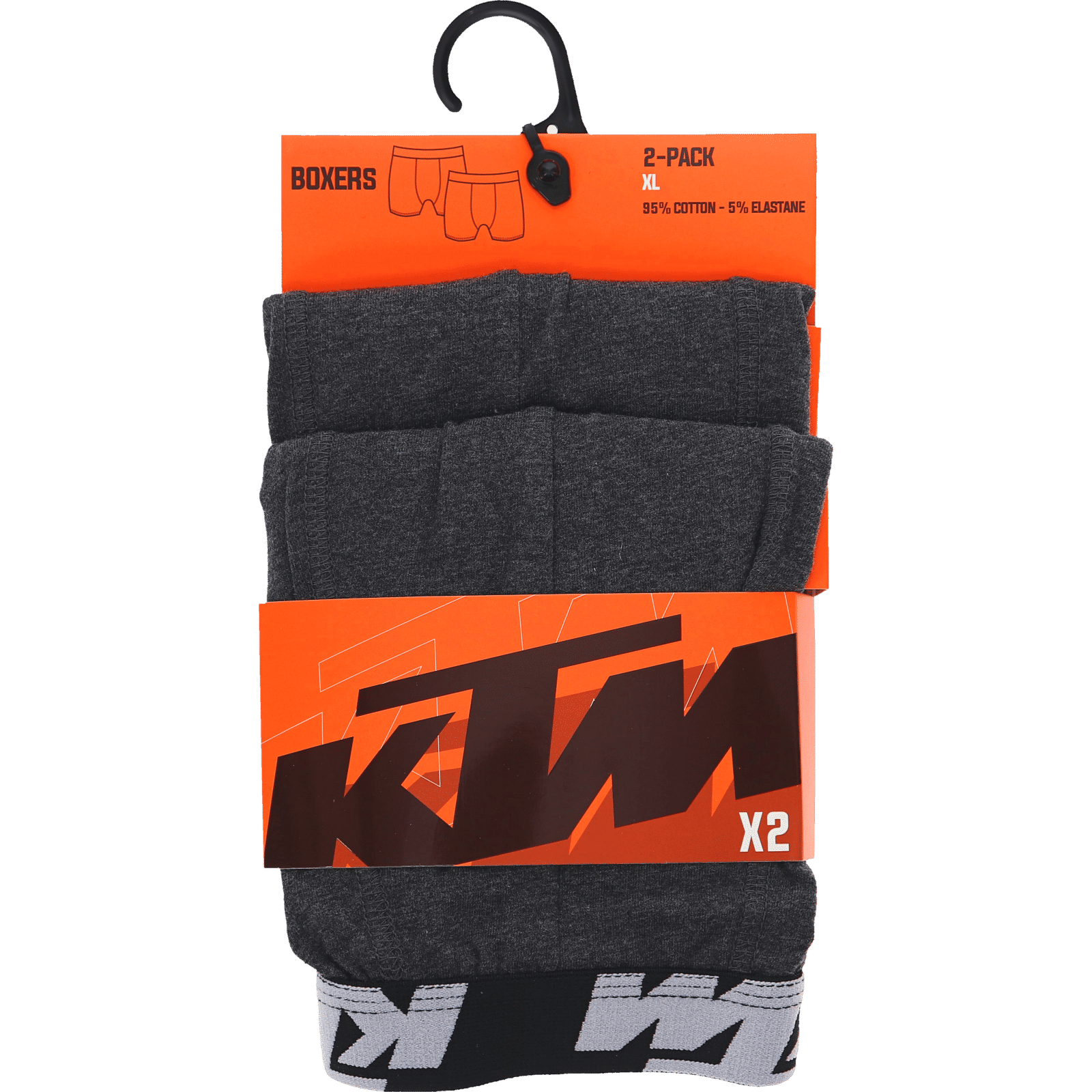 Lot de 4 Boxers coton homme KTM Ktm - Gris - - nu