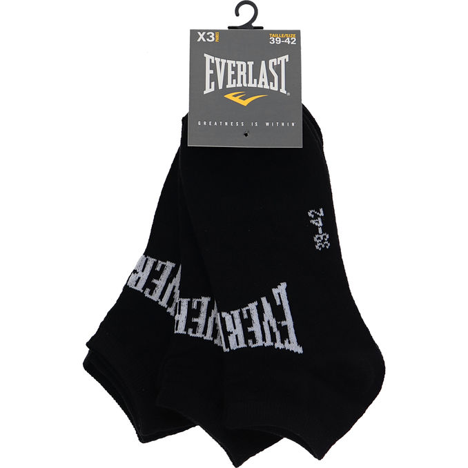 Everlast Svarta Ankelstrumpor 39-42 3-pack