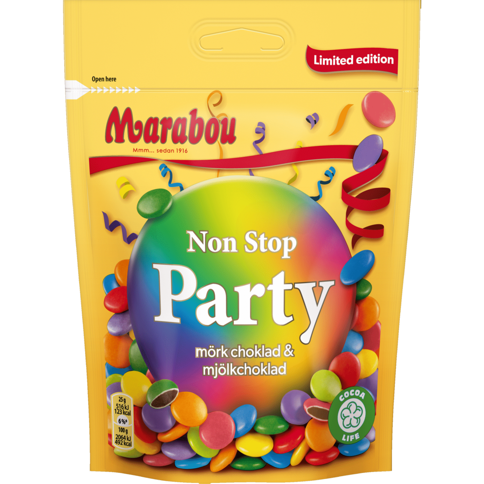 svimmelhed Mary Beskrive Marabou Non stop Party Limited Edition, 225g fra Marabou | Motatos