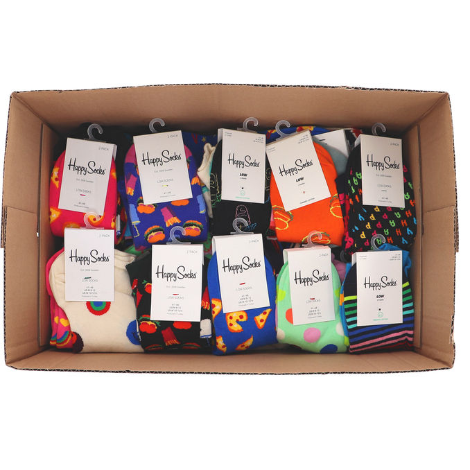 4-pak Happy Socks Ankel Strømper 2 stk. str 41-46