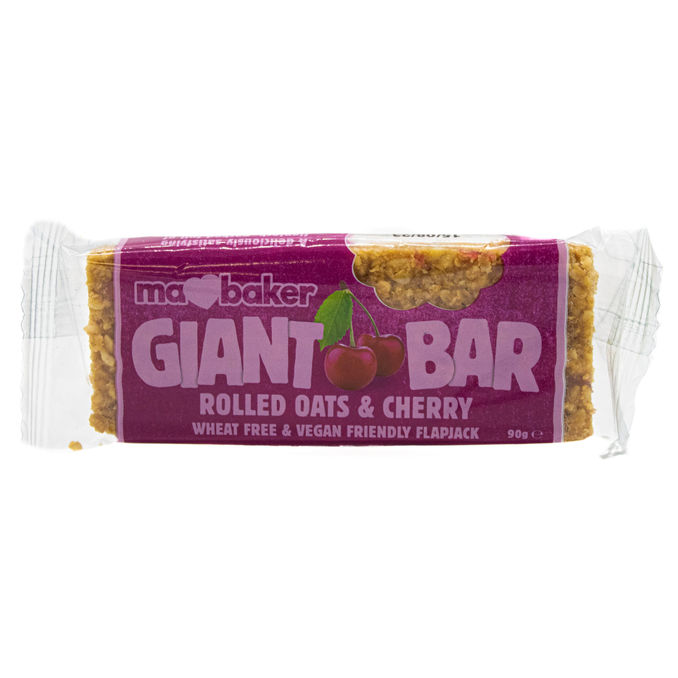 Ma Baker Giant Bar Rolled Oats & Cherry Flapjack 90g, 90g from Ma Baker