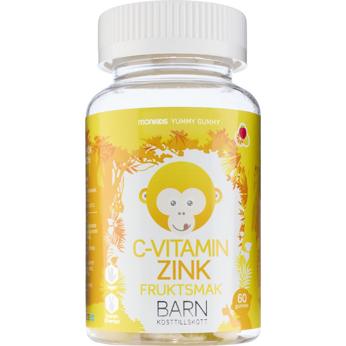 Monkids Vitamin Gummies C-vitamin+Zink 60 stk