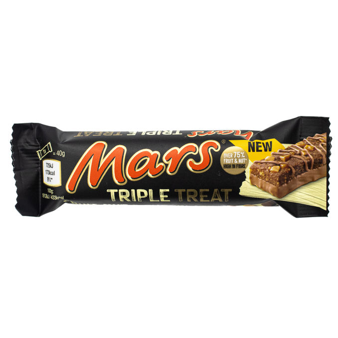 Mars Triple Treat Fruit Nut & Chocolate Bar 40g, 40 G from Mars Motatos