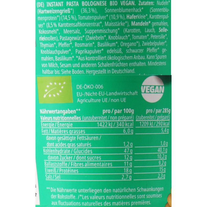 feelfood® BIO Pasta Bolo Vegan
