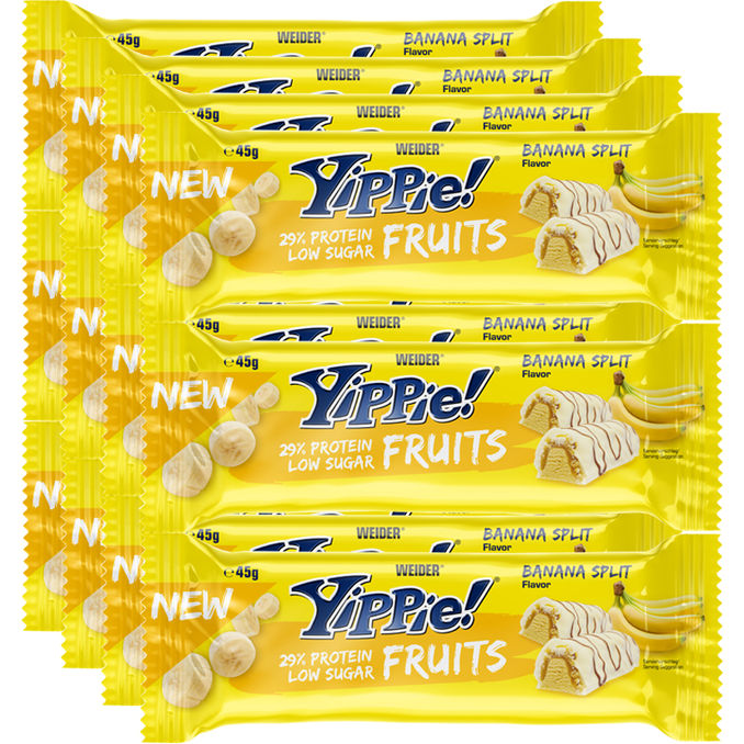 Weider Proteinriegel Banana Split, 12er Pack