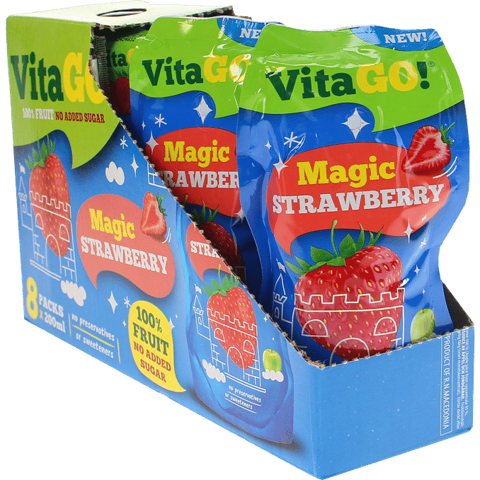 Läs mer om VitaGo Fruktdryck Jordgubb 8-Pack