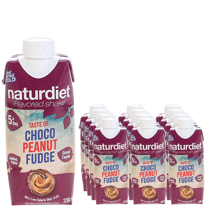 Naturdiet Måltidsersättning Shake Peanut Fudge 12-pack