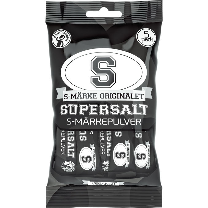 3 x S-Märken Godispulver Supersalt 5-pack