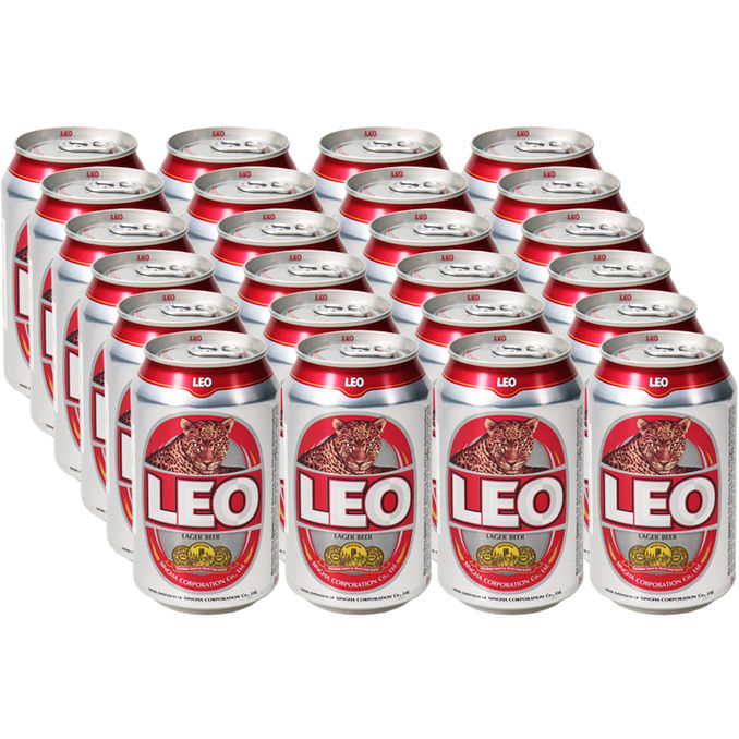 Grad Plato Thailändisches Bier Leo, 5% Alkohol, 24er Pack (EINWEG) zzgl. Pfand
