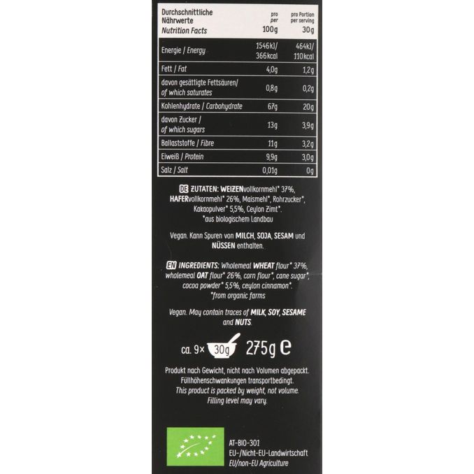 Rebelicious BIO Frühstücks-Cerealien mit Kakao