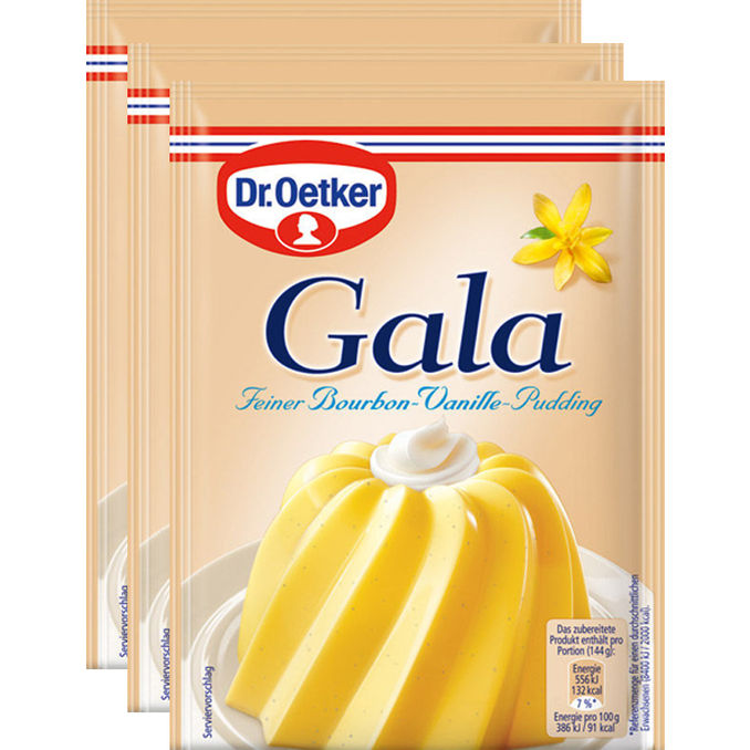 Dr. Oetker Vanille Pudding, 3er Pack