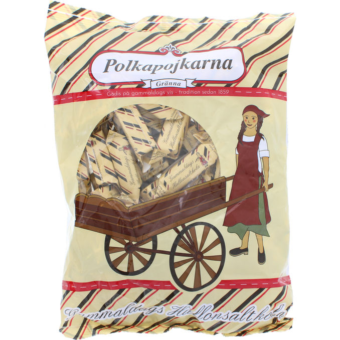 Polkapojkarna Karameller m. Hindbær & Saltlakrids 1 kg