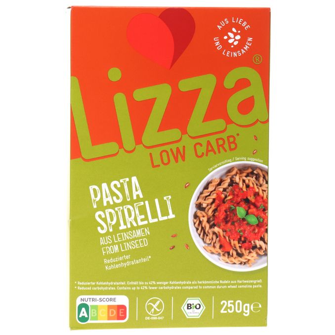 Lizza BIO Leinsamen Pasta Spirelli (Low Carb)