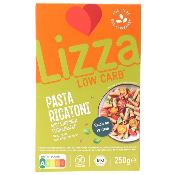 Lizza BIO Leinsamen Pasta Rigatoni (Low Carb)