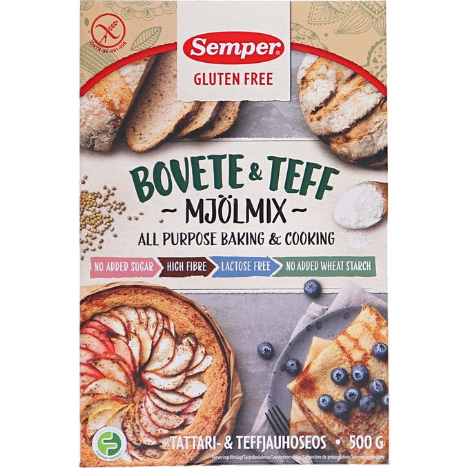 Semper Glutenfri Boghvede & Teff Mel