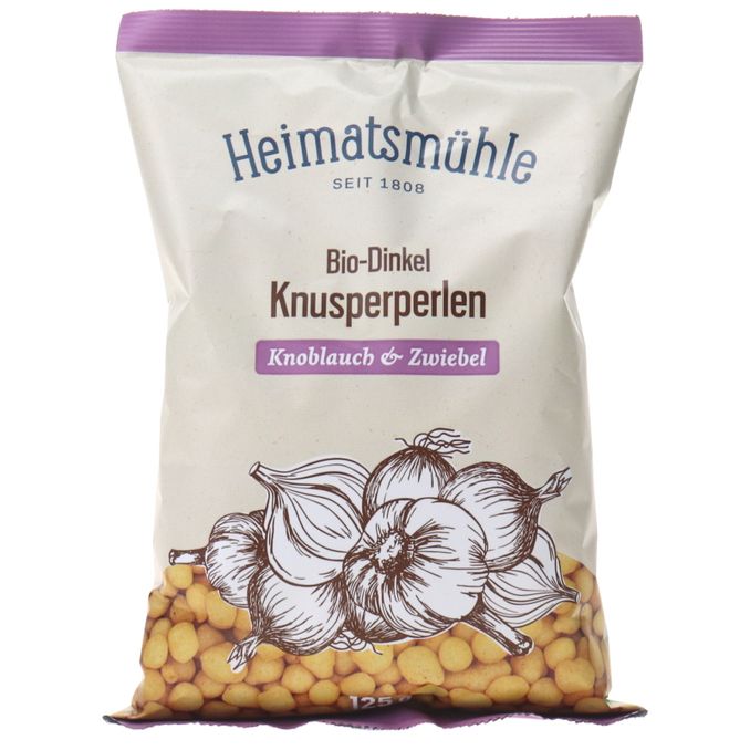 Heimatsmühle  BIO Knusperperlen Knoblauch & Zwiebel