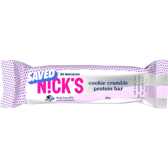 SAVED By Motatos Nick's Saved Protein Bar Cookie Crumble 15-pak