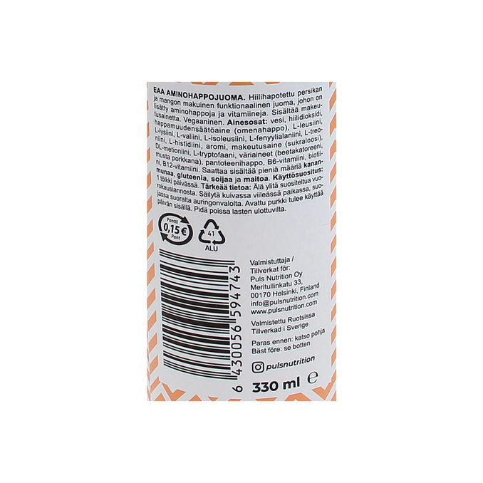 Puls Nutrition Aminohappojuoma Persikka & Mango