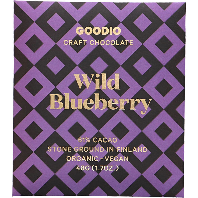 Goodio Chokoladebar med Vilde Blåbær