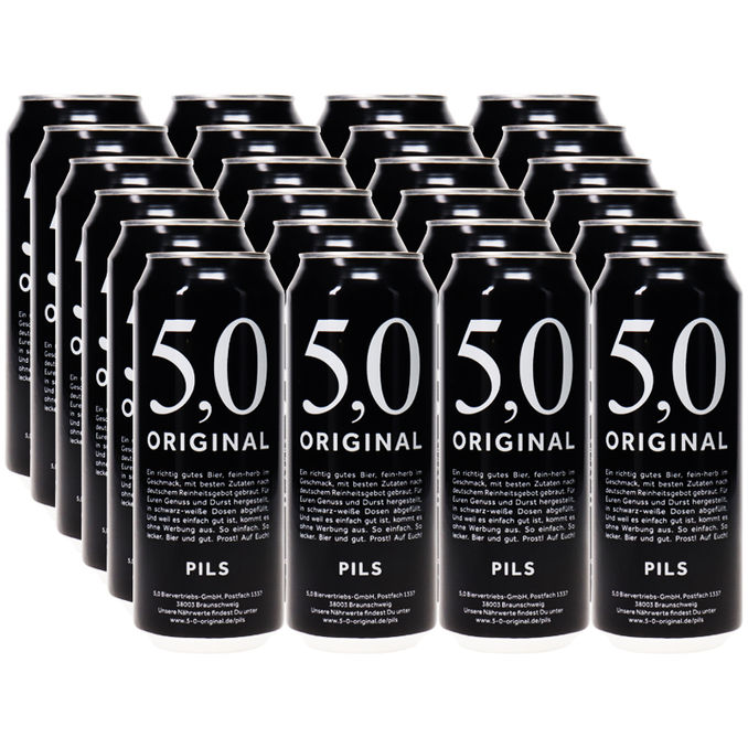 5,0 Original Bier 5% Alkohol, 24er Pack (EINWEG) zzgl. Pfand